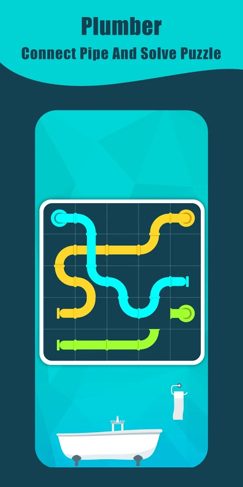 Plumber Connect Pipe and Solve Puzzle